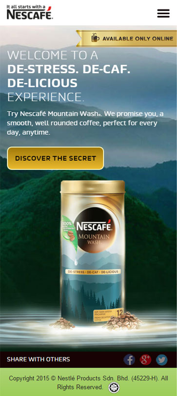 Nescafe Mountainwash