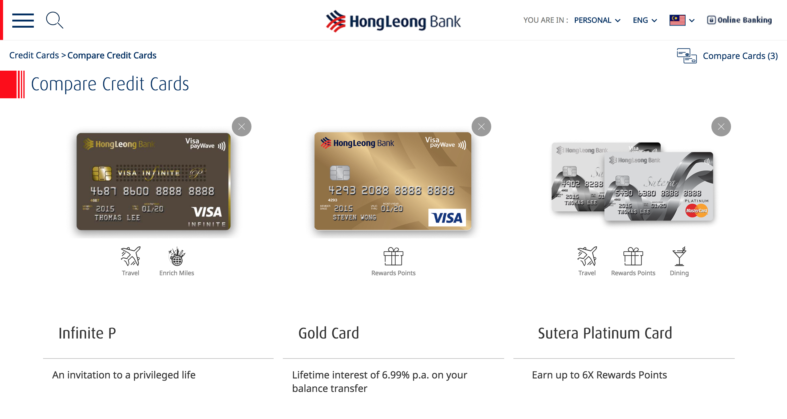 Hong Leong Bank Malaysia   Compare Credit Cards